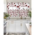 thumbnail image 4 of Cartoon Ladybug Swag Curtains for Living Room/Bedroom Windows, Funny Animals Dot Modern Simple Kitchen Curtains and Valances Set 36 Inch Length, Light Filtering Swags Valance Curtain Panels, 4 of 5