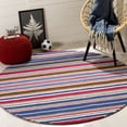 thumbnail image 2 of SAFAVIEH Kids Stripes Striped Cotton Area Rug, Ivory/Multi, 8' x 10', 2 of 8