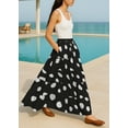 thumbnail image 5 of Moomaya Womens Cotton Resort Skirt with Pockets | Tiered Maxi Summer Skirt | 40-Inch Vacation Wear | Flowy Vacation Outfit, 5 of 7
