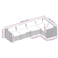 thumbnail image 3 of vidaXL 5 Piece Garden Lounge Set with Cushions Poly Rattan Black, 3 of 4