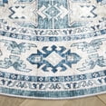 thumbnail image 4 of Safavieh Arizona 6'-0" X 6'-0" Round Polyester Power Loomed Rug In Beige/ Aqua, 4 of 7