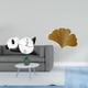 thumbnail image 2 of Reloj de pared con forma de panda, esculturas de hierro forjado, hojas de ginkgo, decoración colgante, tablero de densidad de vidrio, apto para sala d, 2 of 8
