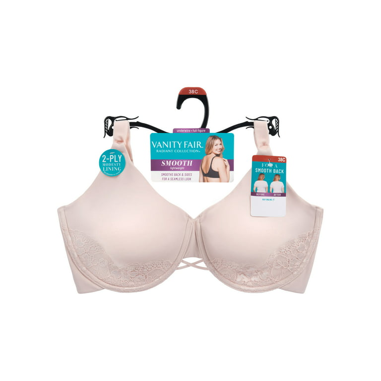 Radiant By Vanity Fair Underwire Full Coverage Bra White Smooth