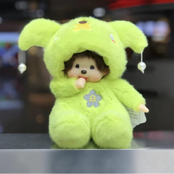 Cartoon Monchhichi Stitch Libra Peluche Poupée Kawaii Mignon Doux Peluche Poupée Jouet pour les Enfants 20cm Noël Anniversaire Cadeau Bleu Meilleur Cadeau Décoration de Voiture à la Maison