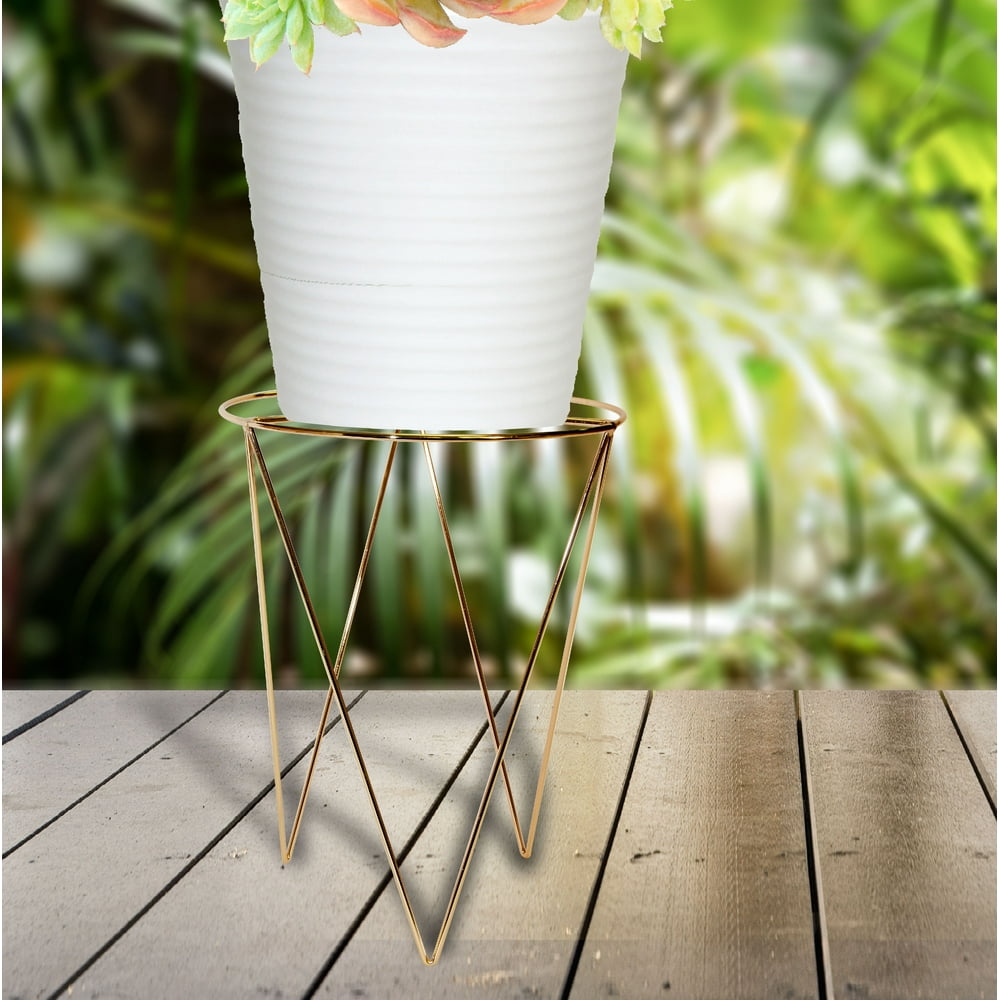 Mainstays 13 inch Gold Metal Plant Stand