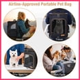 thumbnail image 6 of Lekesky - Large Cat & Dog Backpack Carrier (Up to 25Lbs) - Expandable, Airline Approved, Safety Leash, 3 Sizes | Black, 6 of 6