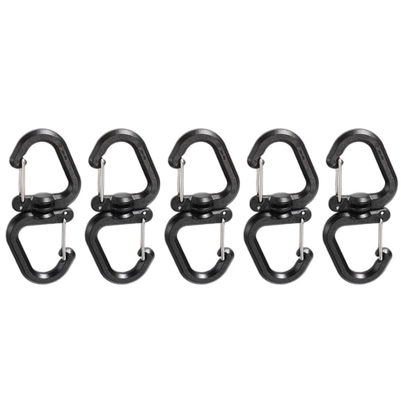 Rotatable Carabiner Keychain Clip Multifunctional Carabiner Clip S Shape Spring Snap Hook Key Holder Keychain Carabiner