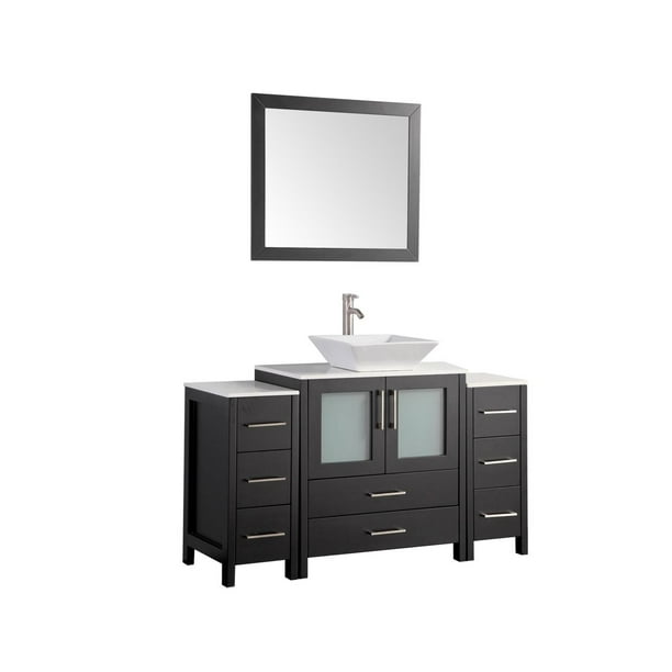 Vanity Art 54 Inch Single Sink Bathroom, 54 Inch Double Vanity With Top