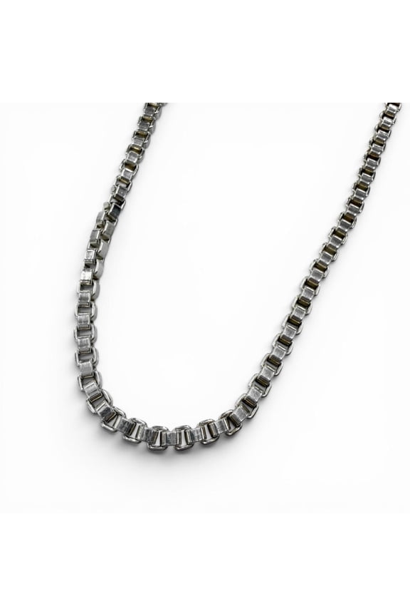 Pre-Owned TIFFANY&Co. Tiffany Venetian Long Chain SV925 Necklace, Silver, Weight 76.2g, Men's &...