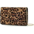 thumbnail image 1 of Bolso de hombro con cadena para mujer, bolso de mano de noche con sobre de leopardo, 1 of 5