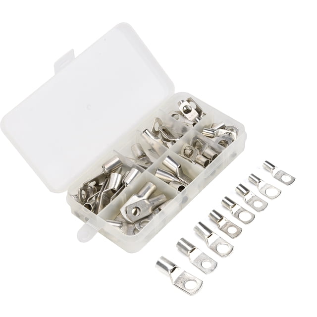 Terminales de cobre estañado, 60 piezas Conector de terminal de cobre Kit de terminales de cable Conector de terminal de cobre Durabilidad extendida