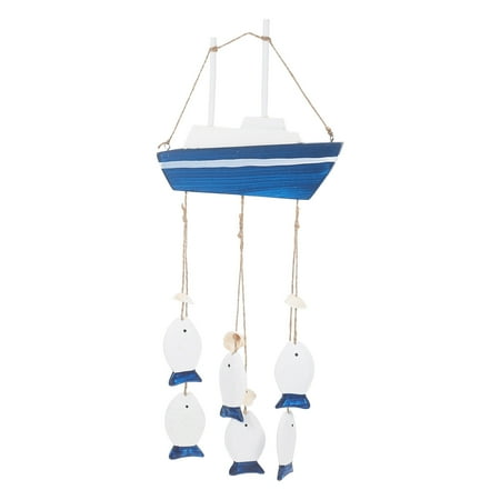 

FRCOLOR Mediterranean Style Wooden Fish Shape Pendant Bohemian Style Fish Decor