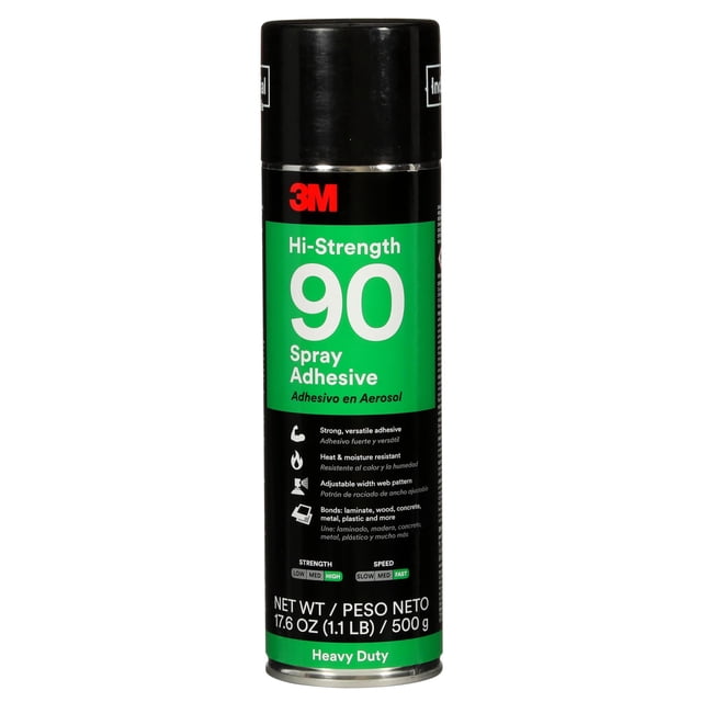 Adhesivo en aerosol 3M Hi-Strength 90, pegamento transparente, 500 ml