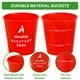 thumbnail image 4 of Set de juego Aivalas Yard Pong Toss con 12 baldes y pelotas luminosos, 4 of 7