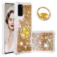 thumbnail image 1 of Funda para Samsung Galaxy S20 5G con Brillo Líquido Flotante, Purpurina, Parachoques y Anillo Giratorio Soporte, 1 of 5