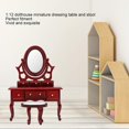 thumbnail image 3 of Mini Meubles Maison de Poupée Patio Meubles à la Mode Mini Chaise de Poupée Ensemble de Meubles Mini Maison de Poupée pour Enfants (Table de Toilette Simulée), 3 of 7