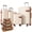 Cream 4-piece set, variant on ChenyueFurn 4 Piece Luggage Set, ABS Hard Shell Expandable Suitcase with 4 Packing Cubes, TSA Lock, Spinner Wheels,Brown