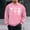 Pink, variant on Men's Crewneck Sweatshirts Hearted Print Long Sleeve Casual Pullover Shirt Hip-Hop Sweater White L