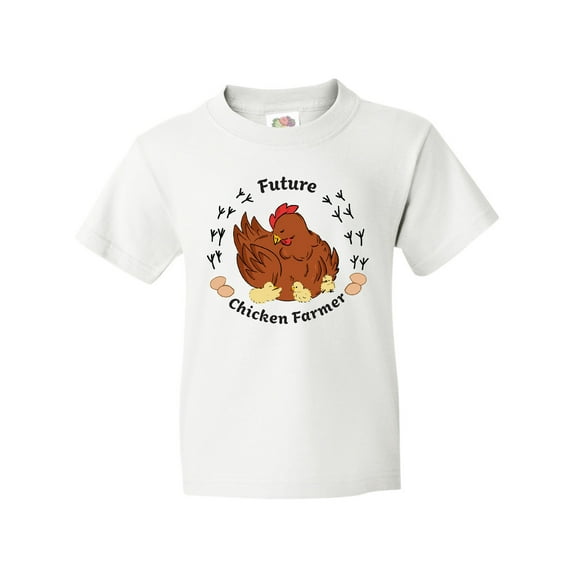 Inktastic Future Chicken Farmer-Mother Hen and Chicks Youth T-Shirt