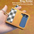 thumbnail image 6 of for Samsung Galaxy Z Flip 4 Case with Card Holder & Ring, Premium PU Leather Back Cover Hard PC Bumper All-Round Protection Protective Phone Case for Z Flip 4 2022 - Brown, 6 of 12