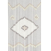 Retro Wooden Door Curtain, Natural Bamboo Beaded String Hanging Doorway Divider 35*82 Brown Sheer Curtain for Door Window