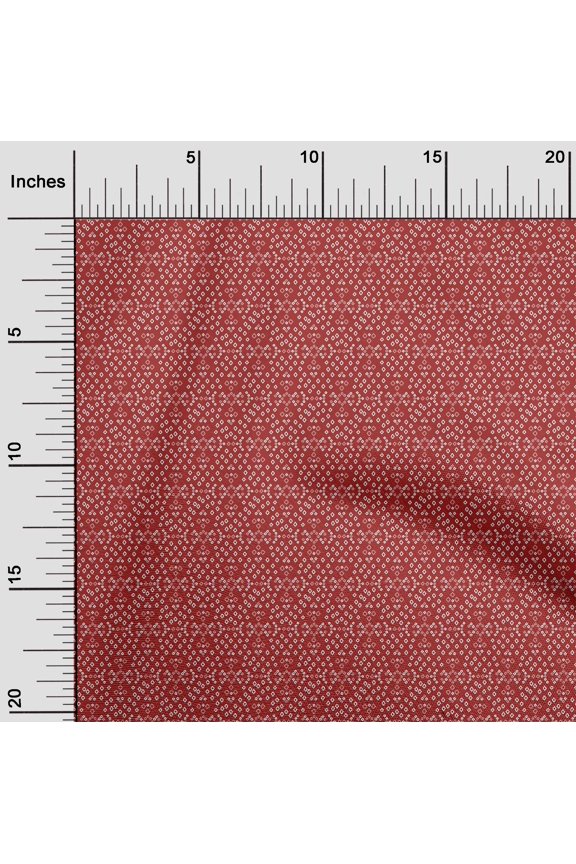 Georgette Viscose Red Fabric Geometric Bandhani Diy Clothing Quilting Fabric Print Fabric By Yard 42 Inch Wide