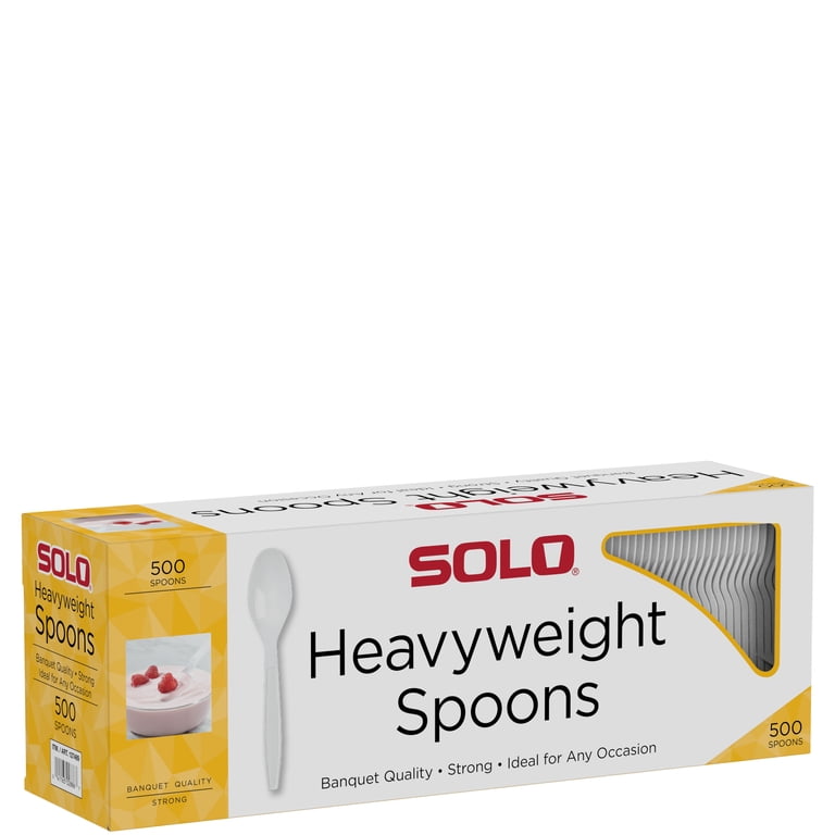 Solo Plastic Spoons, White, 500 Count photo 2