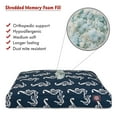 thumbnail image 3 of Majestic Pet | Sea Horse Shredded Memory Foam Rectangle Pet Bed For Dogs, Removable Cover, Navy, Large, 3 of 6