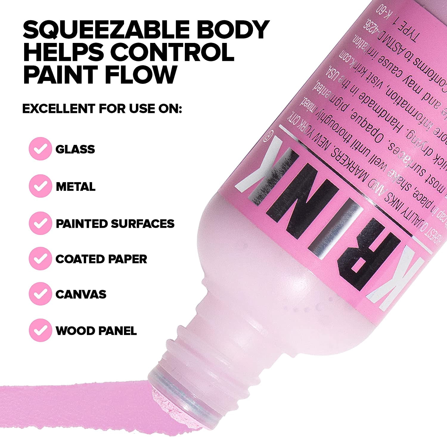 Krink K-60 Opaque Paint Marker, Light Pink