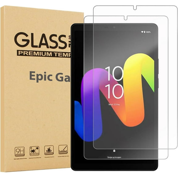 elitegadget 2 Pack Glass Screen Protector For TCL TAB 8 Gen 2 8.7" Tablet (2024) - Tempered Glass Film/High Definition/9H Hardness