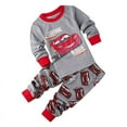 thumbnail image 4 of Ensemble de 2 Pcs Printemps Automne Garçons Filles à Manches Longues Lightning Mcqueen Vêtements de Nuit Pyjamas pour Enfants 95 Voitures Dessin Animé Pyjama pour Enfants, 4 of 5