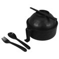 thumbnail image 1 of Plastic Mixing Salad Pasta Fruit Bowls Designed For Dorm Room Essentials In Black Color Aligning With Ramen Cooking Function 1 Set, 1 of 5