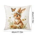 thumbnail image 3 of Nkmbld Easter Decorative Pillows Covers for Couch Easter Rabbits Patterns Throw Pillow Cases Decorative Cushion Covers for Sofa Couch Home Easter Decor, 3 of 8