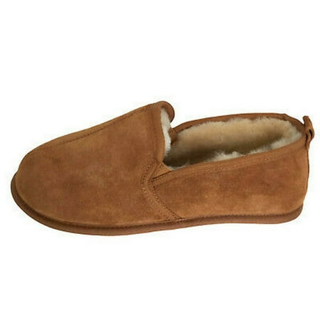 mens leather slippers sheepskin lined