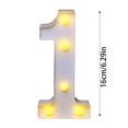 thumbnail image 2 of 6 Inch Mini LED Light Up Number, Battery Operated Marquee Letter Sign for Party Wedding Birthday Graduation Night Light, White Tabletop Home Decor Desktop Keepsake Decoration (Number 0), 2 of 8