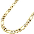 thumbnail image 2 of 14K Yellow Gold 8mm Hollow Figaro Diamond Cut Chain, FREE Microfiber Cloth, Link Mens Womens Necklace, Giorgio Bergamo, 2 of 6