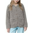 thumbnail image 7 of AHTJRT Fleece Cardigans for Boys Girls V Neck Button Down Sweaters with Pockets Fall Spring Thermal Fuzzy Sherpa Lined Outerwear Coats Gray 12-13 Years, 7 of 7