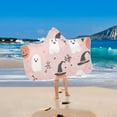 thumbnail image 2 of Yayeee Kids Hooded Towels Toddler Soft Absorbent Beach Bathing Wrap 50" x 23.5", Pink Halloween Ghosts, 2 of 5