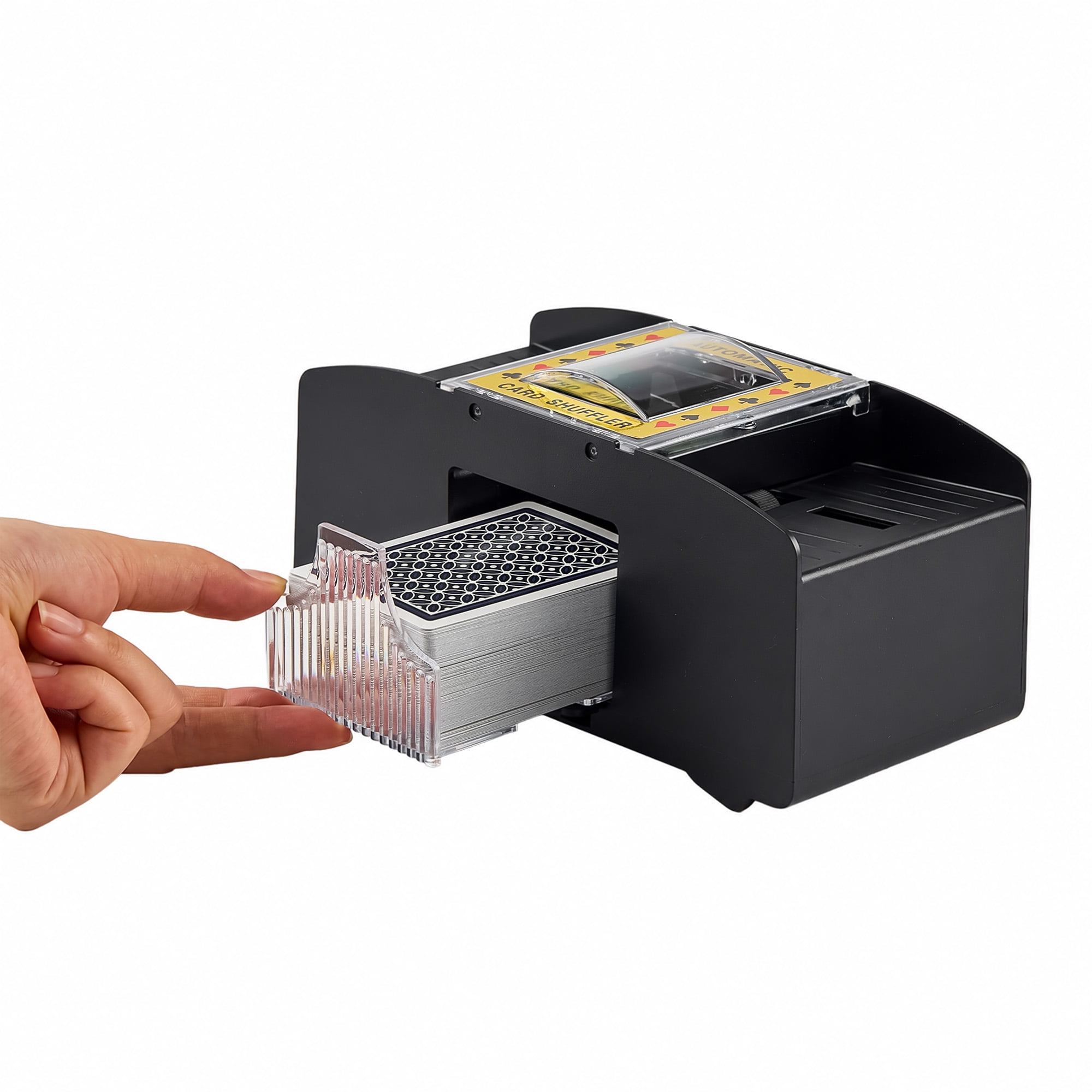 Automatic Card Shuffler 2 Deck,Battery-Operated Electric Poker Shuffler, For Home Card Game, Travel, 4 Batteries Included, Age Group 18+