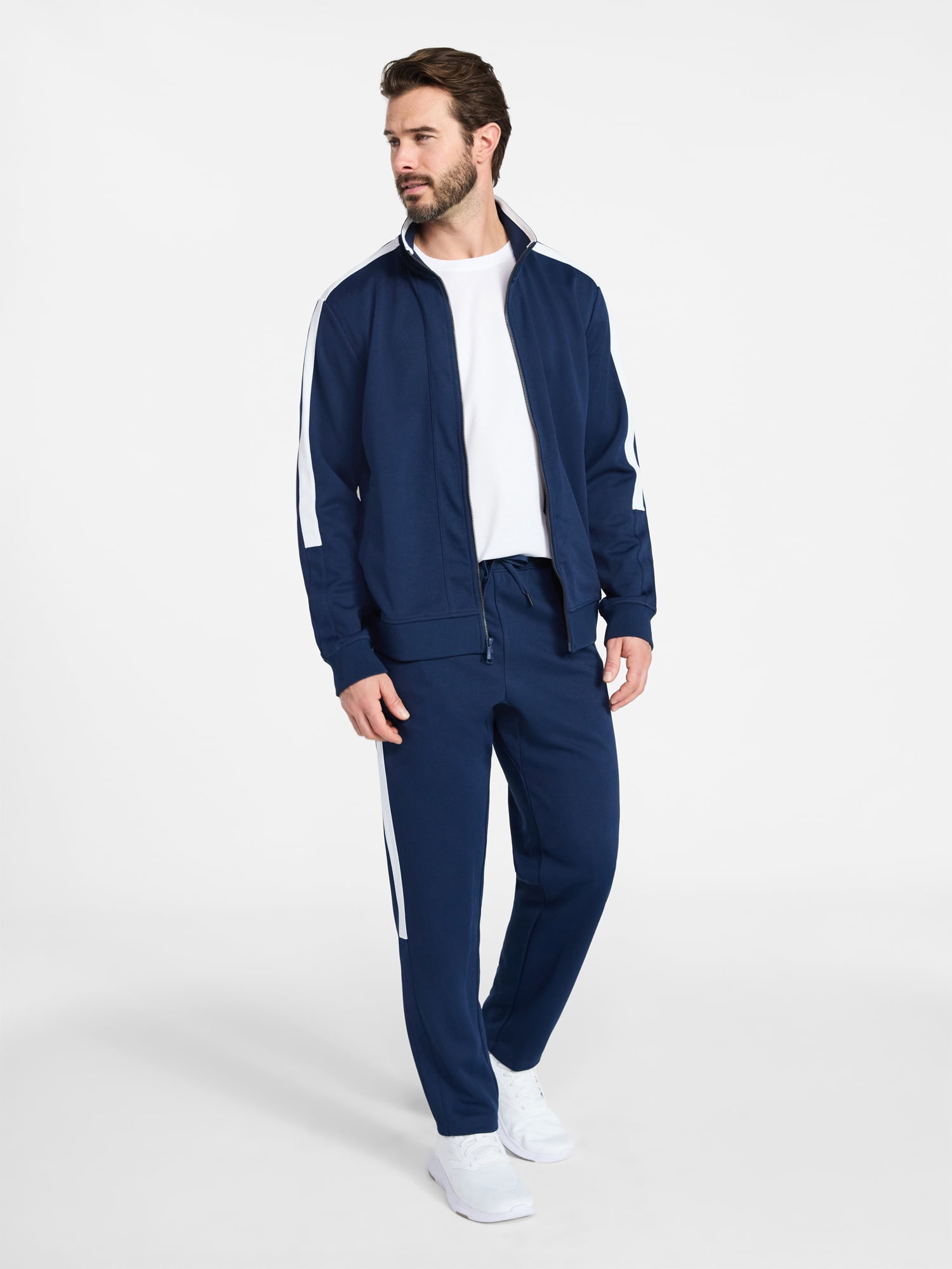 Athletic Works Men's and Big Men's Tricot Track Jacket, Sizes S-3XLT