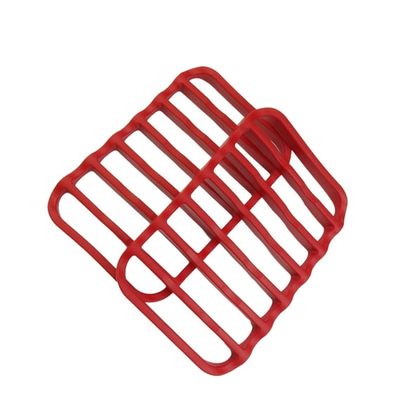 Injueey 2 unids/set rejilla para asado de silicona fácil de limpiar antiadherente para asar a alta temperatura no tóxico Herramientas y accesorios para hornear rojo