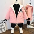 thumbnail image 2 of Gpaecead Baby Boys Girls Winter Coats Fleece Cotton Jacket Toddler Kids Cute Warm Hooded Outwear Coat Pink, 2 of 5