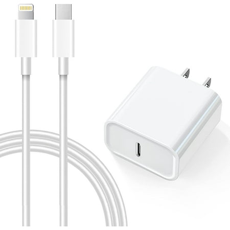 Fast iPhone Charger, 20W USB Type C Wall Charger with 3.3ft Cable Cord Compatible with iPhone 13 12 11 X