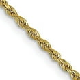 thumbnail image 2 of Solid 14K Yellow Gold 1.7mm Diamond-cut Rope with Lobster Lock Chain - 20", 2 of 8