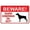 Warning Sign 6, variant on Beware! Guard Doberman Dog On Duty Warning Plaque - 8"x12" New Metal Tin Decor, Yard Office Indoor Outdoor Safety Sign