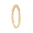 thumbnail image 2 of Bague de Mariage en Or Jaune 14k avec Diamant Rond 1/4 Ct, Bande Empilable pour Femmes, 2 of 3