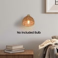 thumbnail image 4 of Rattan Wall Sconces Retro Japanese Style Bedside Wall Lamp for Bedroom Living Room Wall Light Zipper Lights EU Plug, 4 of 5