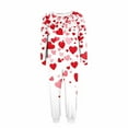 thumbnail image 6 of Censtreet Plus Size Women's Heart Printed Pajamas Sets 2 Piece Long Sleeve Pj Sleepwear Soft Comfy Tops and Pants XL-5XL, 6 of 6