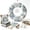 Snowflake, variant on MYUNNIL Christmas Wreath Fabric Poke Art Kit, 3D Complete Handmade No-Sew Sock Themed Hanging Decorative Wreath Craft Set for Adults & Beginners