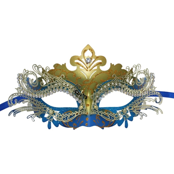 Elegant Rhinestone Masquerade for Carnival and Prom Party Decoration with Chain Accessory